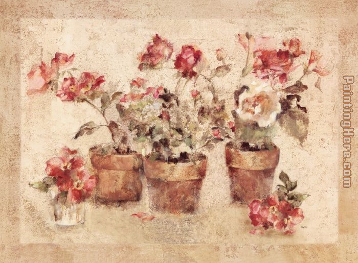 Potted Roses II painting - Cheri Blum Potted Roses II art painting